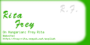 rita frey business card